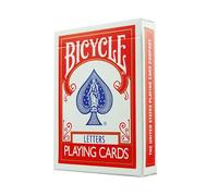 Bicycle Letters Rouge Playing Cards, Jeu de 56 Cartes avec Lettres et Symboles, 17 Cartes Gaff, Tutoriel Inclus (Rouge)