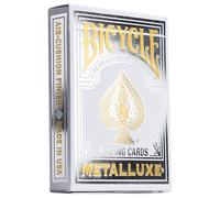 Bicycle Metalluxe Cartes à jouer Argenté - Finition feuille métallique - Taille poker
