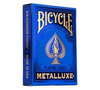 Bicycle Metalluxe Cartes à jouer bleues - Finition feuille métallique - Taille poker