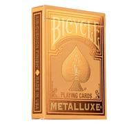 Bicycle Metalluxe Cartes à jouer Orange - Finition feuille métallique - Taille poker