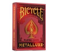 Bicycle Metalluxe Cartes à jouer Rouge - Finition feuille métallique - Taille poker