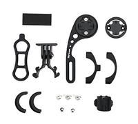 Bicycle Odometer Computer Mount Aluminum Alloy Extension Handlebar Mount with Adapters for Bryton Cateye Camera Flashlight Suitable for Mountain Bikes Road Bikes Red Black 1pc (Noire)