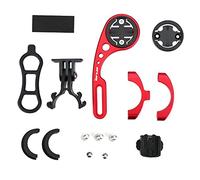 Bicycle Odometer Computer Mount Aluminum Alloy Extension Handlebar Mount with Adapters for Bryton Cateye Camera Flashlight Suitable for Mountain Bikes Road Bikes Red Black 1pc (Rouge)