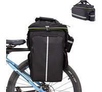 Bicycle Pannier Rack Bag 32l Double Rear Wheel Bag Waterproof Large Capacity Frame Bag With Rain Cover For Bike/Mountain Bike (32 X 20 X 21 Cm,Black)