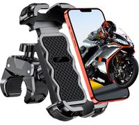 Bicycle Phone Holder, [1s Secure Lock] 360° Rotation Motorcycle Phone Holder For Electric Scooter/Scooter/Mountain Bike, Compatible With Iphone/Galaxy 4.7 - 6.8 Inches