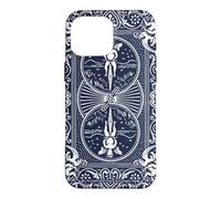 Bicycle Playing Cards Vintage Ornate Back Design Navy White Coque pour iPhone 16 Pro Max