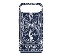 Bicycle Playing Cards Vintage Ornate Back Design Navy White Coque pour iPhone Air