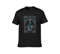 Bicycle Repairman Retro Biker Rider Men's T-Shirt Unisex Black Cotton Print Tee Shirts S