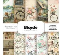 Bicycle scrapbook paper: Double-Sided Decorative Craft Papers for Junk Journals, Wrapping, Card Making, Mixed Media & More