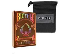 Bicycle Spectrum Jeu de cartes - Dos cycliste avec 52 cartes avec sac de chiffrement inclus