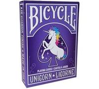 Bicycle UNICORN - Jeu de 56 cartes toilées plastifiées - format poker - 2 index standard G