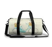 Bicyclette Bleue Sac De Sport Gym Sac De Voyage Sac Week-End Duffel Bag pour Camping Randonnée Voyage 45x23x23cm