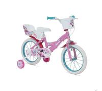 Bicyclette - Disney Minnie - 16 pouces - Cestino inclus - Rotelles stabilisatrices