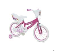 Bicyclette - Disney Principesse - 16 pouces - Rose - Inclus : panier et roulettes stabilisatrices