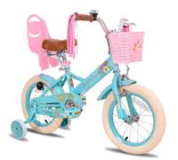 Bicyclette pour enfants - JOYSTAR Daisy Princess - 12 pouces - Bleu - Freins à étrier et rétropédalage