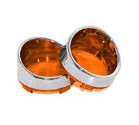 BID4ZE Amber clignotant visière anneau lentille bouclier de protection compatible avec Harley Touring Electra Glide Road Glide Street Glide Dyna Super Glide FXD Sportster 1200/883