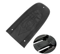 BID4ZE Bavette de garde-boue de siège arrière flamme noire en cuir PU Pour Harley Touring Ultra Limited, Electra Glide Road Glide Road King