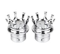 BID4ZE Cache écrou d'essieu avant chromé compatible avec Harley Dyna Super Glide Custom FXDC Touring Electra Glide Classic FLHTC Road Glide Road King Street Glide Heritage Softail Classic FLSTC