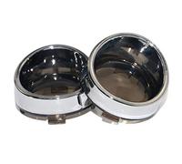 BID4ZE Lentille de clignotant fumé anneau chromé Visière compatible avec Harley Touring Electra Glide Road Glide Street Glide Dyna Super Glide FXD Sportster 1200/883