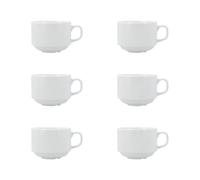 Bidasoa Serenity Hydrozero Lot de 6 tasses en porcelaine 23 cl Serenity Hydrozero Bidas 23 cl Passe au micro-ondes et au réfrigérateur empilable