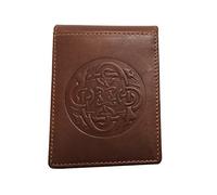 Biddy Murphy Pince à billets celtique et portefeuille à deux volets, motif nœud éternité en relief, 100 % cuir véritable, fabriqué en Irlande, One Size, Cuir