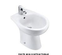Jacob Delafon hunnique - pour bidet hunnique 50 x 35,5 cm avec fixation 1 poste blanc