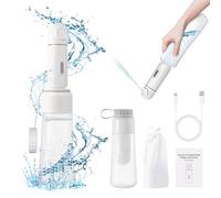 Bidet de voyage électrique portable de 350 ml avec corps intégré pour un rangement facile, deux modes de pression pour l'hygiène personnelle et le nettoyage pour homme et femme, blanc