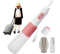 Bidet de voyage portable rechargeable avec bouteille de 270 ml, étanchéité IPX7 sans BPA - 2 pulvérisateurs à pression d'eau rose