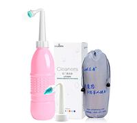 Bidet de voyage - Pulvérisateur portable de 500 ml pour soins d'hygiène personnelle, buse pointue extra longue pour femmes, bébés et personnes âgées (rose)