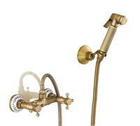 Bidet en laiton antique, mitigeur eau chaude/froide, douchette, kit de nettoyage anal for toilettes, douchette de toilette en bronze, pommeau de bidet.