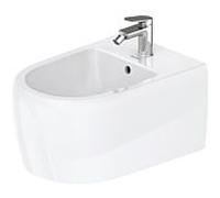 Duravit Bidet mural Qatego 2263150000 38,5x57cm avec trou robinetterie trop-plein blanc brillant