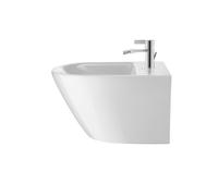 Duravit – Bidet mural D‑Neo 2294150000 – 37x54 cm, 1 trou pour robinet, trop-plein, blanc