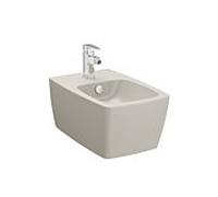 Bidet mural VitrA Metropole 5675B420-1046 36 x 56 cm, avec trop-plein, 1 trou de robinetterie au centre, finition taupe mat VC