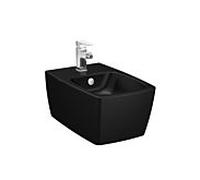 Bidet mural VitrA Metropole 5675B483-1046 36 x 56 cm, avec trop-plein, 1 trou de robinetterie au centre, finition VC noir mat