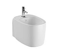 Bidet mural VitrA Plural 7831B401-0288 36 x 54,5 cm, trop-plein, 1 trou de robinetterie au centre, edelweiss, VC
