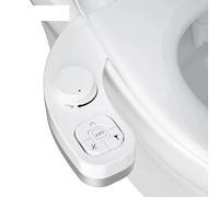 Bidet non électrique - Buse double autonettoyante (lavage avant et arrière) Fixation for siège de toilette bidet à eau(3-8 FR ES NL Europe)