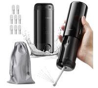 Bidet portable, 250 ml pour hémorroïdes post-partum, nettoyage privé, rechargeable à la main, 3 modes pour une utilisation post-partum et voyage (noir)