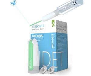 Bidet portable | Haute pression | Bidets de voyage avec 2 buses différentes | Bidet électrique portable rechargeable pour homme et femme | Bidets portables pour voyage ( Vert militaire)