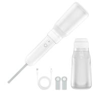 Bidet portable rechargeable 400 ml - IPX7 étanche à l’eau, 3 niveaux de pression avec mémoire - Idéal pour les voyages, le camping, les hémorroïdes et les soins post-partum