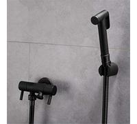 Bidet Robinets Mur en laiton noir à eau froide toilettes de toilette Valve vanne de douche hygiénique Handheld Herge LWX