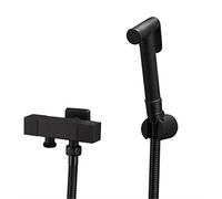 Bidet Robinets Mur en laiton noir à eau froide toilettes de toilette Valve vanne de douche hygiénique Handheld Herge LWX