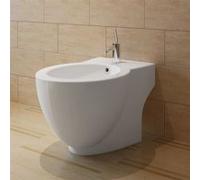 vidaXL Bidet Rond à Poser Céramique Sanitaire Blanc Toilette Cuvette Siège WC