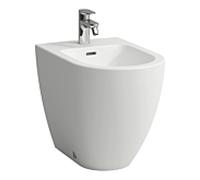 LAUFEN PRO X Bidet sur pied, 1 trou pour robinet, raccordement latéral, 360x530x430mm, H8328617573021, Couleur: Blanc mat