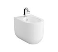 Vitra Liquid Bidet 7322B403-0288 38x54x40.5cm, dos au mur, 2000 trou pour robinet au milieu, avec trop-plein, blanc VC