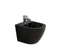 Bidet suspendu arrondi noir mat Folk