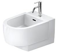 Bidet suspendu Duravit Balcon 272615AA00 37x54cm, avec trou pour robinet, trop-plein, blanc brillant