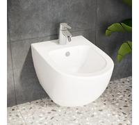 Bidet suspendu en céramique blanc monotrou 36,5x54 cm forme ronde - Sento | Vitra