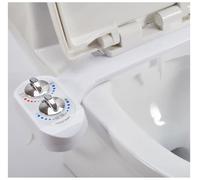 Bidet Toilette WC, Douchette Wc Portable Bidet Pulvérisateur Bidet Kit Abattant WC Avec Double Buses Rétractables Autonettoyantes Fixation De Bidet Ultra Mince Mode Hygiène Féminine Inclus