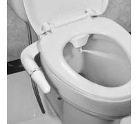 Bidet Toilette WC, Ultra-thin Kit Abattant Japonais Pour Salle De Bain, Pulvérisateur De Boku, Buse Rétractable Et Pression D'eau Réglable, Entrée En Laiton, Blanc (Deux Buses)
