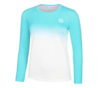 BIDI BADU Crew Gradiant Haut Manches Longues Femmes-Turquoise,Blanc S